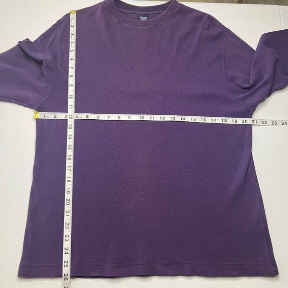 Lands' End Purple Angora Rabbit Hair Blend Crew Neck Long Sleeve Pullover Sweate - Picture 8 of 9